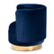 Baxton Studio Saffi Royal Blue Velvet Upholstered Gold Finished Swivel Accent Chair 163-10572 - alternate 8